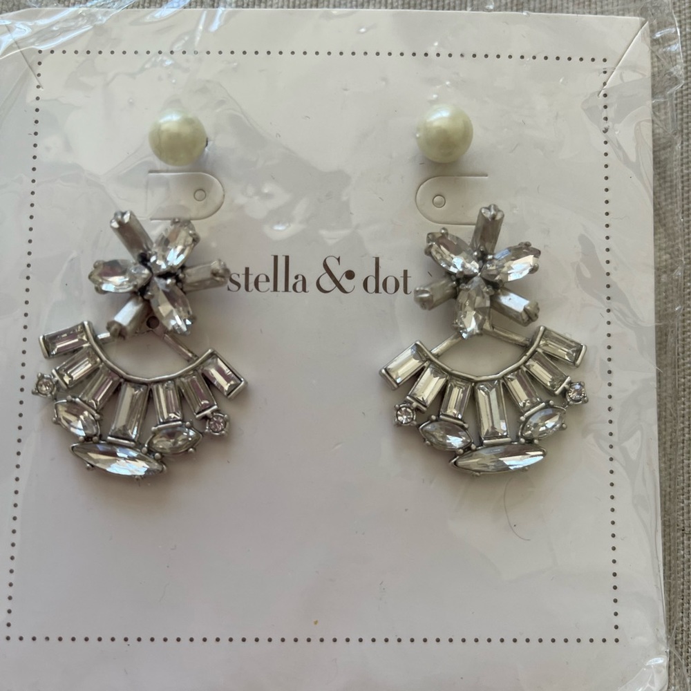 Stella and Dot earrings. Two sets of earrings with a jacket